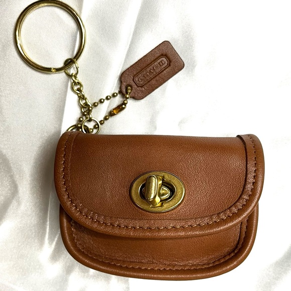 NWOT Vintage COACH City Key Fob, British Tan No. 7105 - Picture 7 of 11